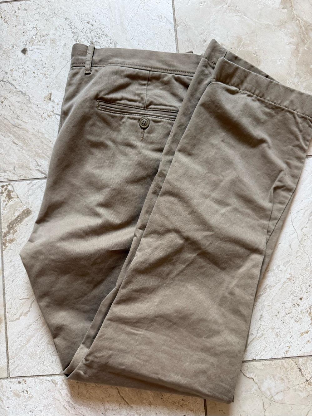 Men's Classic Khaki Cotton Chino Pants
